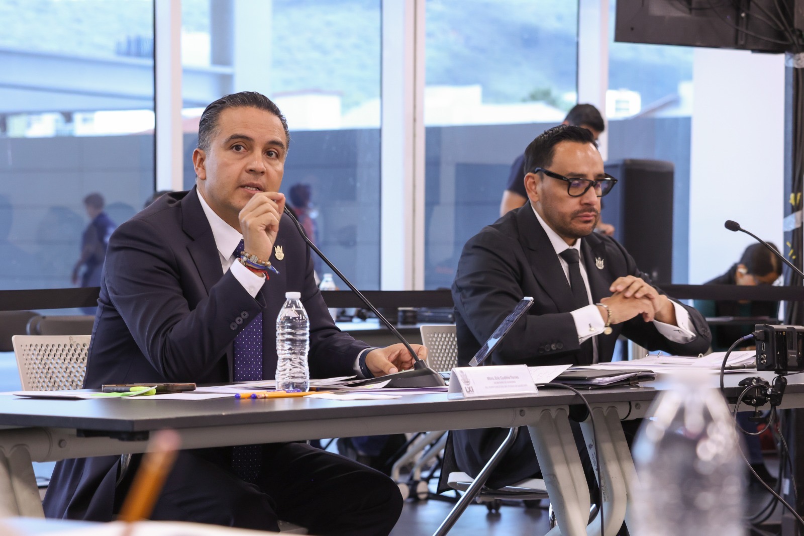 Los secretarios de Gobierno y de Seguridad Ciudadana del estado comparecieron ante diputadas y diputados de la LXI Legislatura